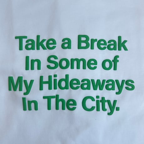 発泡ロゴプリントビッグtシャツ (オフホワイト)