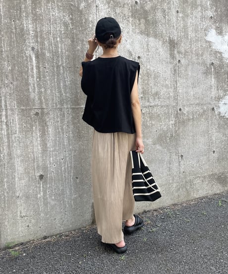 カラープリーツスカート(ベージュ)
