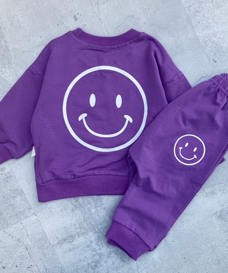 【kids】ニコちゃんスウェットセットアップ(2color・2size)