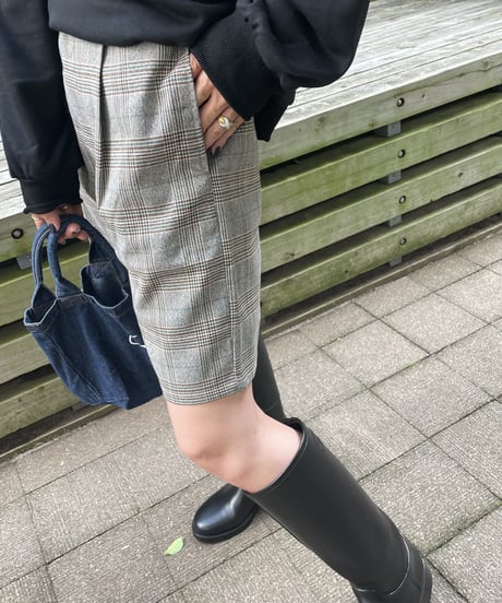 チェック柄ハーフパンツ(2color)