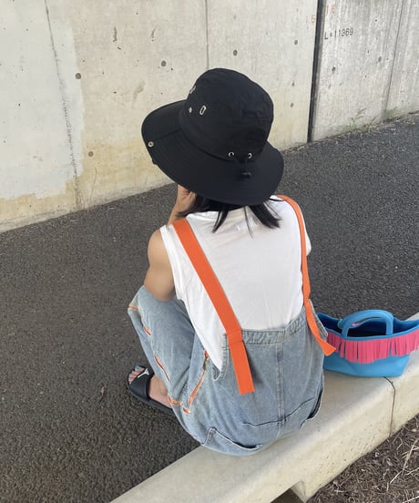 2way！UVカット防水加工ハット型自転車用ヘルメット(ブラック)