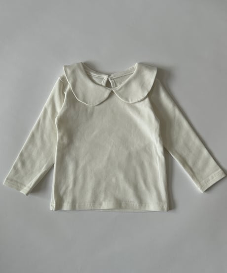【kids】丸襟シンプル長袖トップス(2color・2size)