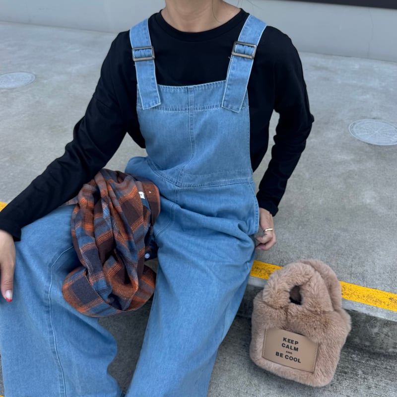 7.5ozデニムサロペット(ライトブルー) | COPINE