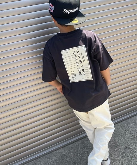 【kids】バックプリントブラックtシャツ(110〜150)