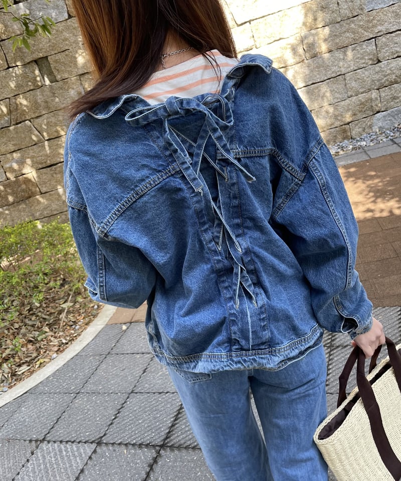 バックレースデニムジャケット | COPINE