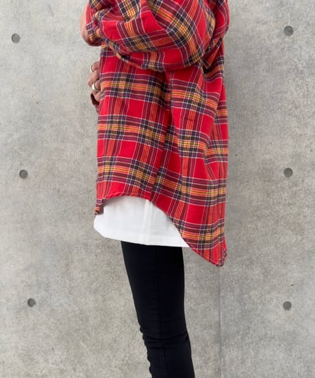 ビッグシルエットチェック柄シャツ