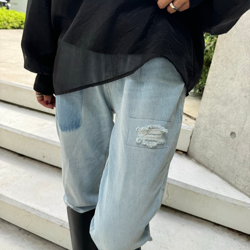 ダメージ加工デニムキャロットパンツ(3size） | COPINE