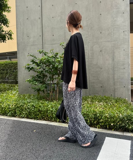 接触冷感バックロングTシャツ(ブラック)
