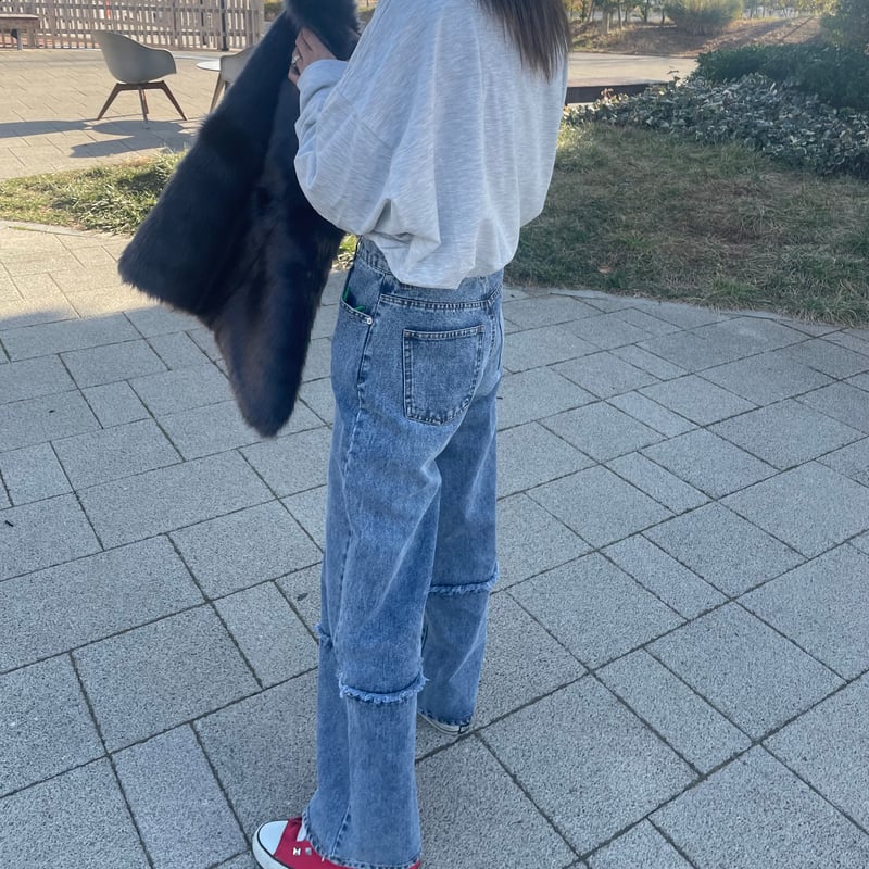 裾切替ワイドデニムパンツ(2size) | COPINE 裾切替ワイドデニムパンツ(2size) | COPINE