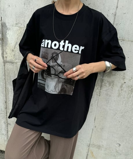 フォトプリントTシャツ(ブラック)