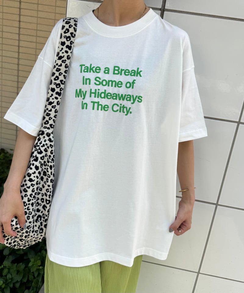 発泡ロゴプリントビッグtシャツ (オフホワイト) | COPINE