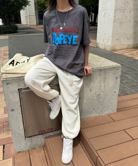 POPEYEプリントTシャツ(チャコールグレー)