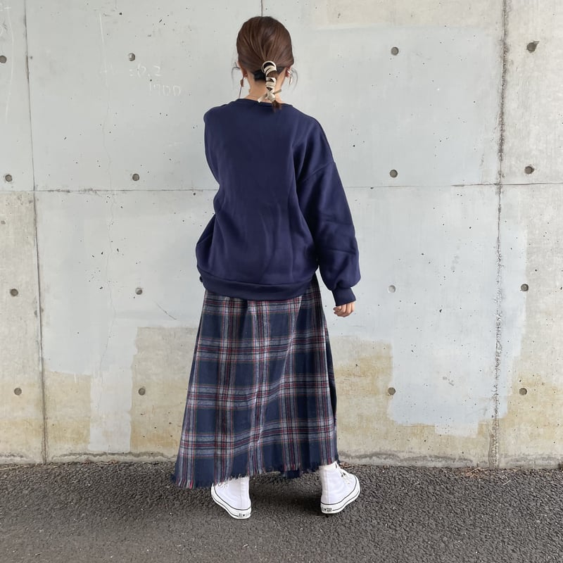 巻きスカート風チェック柄ロングスカート | COPINE 巻きスカート風チェック柄ロングスカート | COPINE