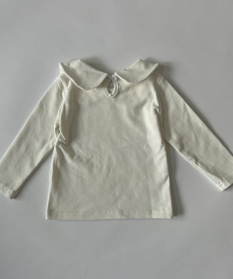 【kids】丸襟シンプル長袖トップス(2color・2size)