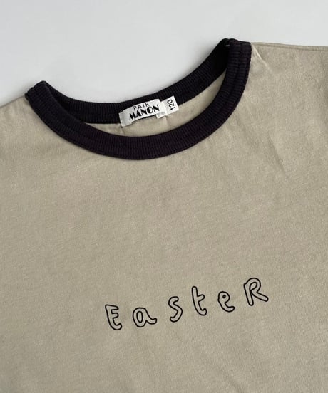 【kids】フロントロゴ配色リンガーtシャツ(110〜150)