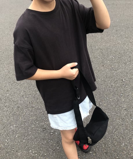 【kids】バック英字&フォトプリントtシャツ(110〜150)