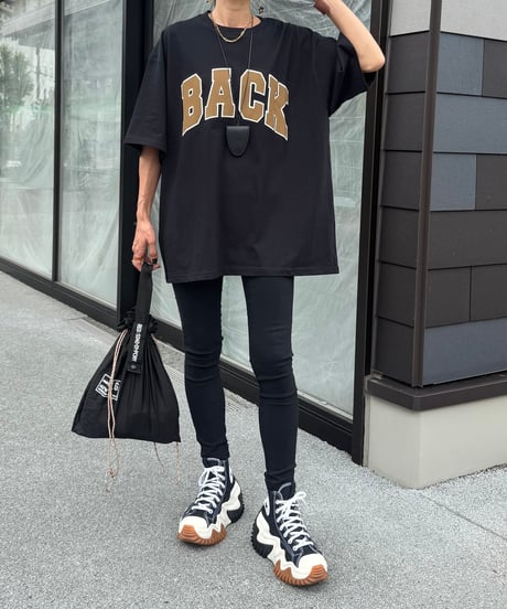 BACKコットンtシャツ(ブラック)