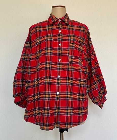 ビッグシルエットチェック柄シャツ