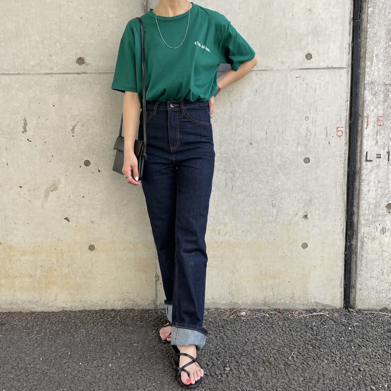 amie ハイウエストセミワイドdenim AMIE original》ウエストクロス