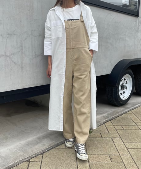 ワイド7分袖ロングシャツ(ホワイト)