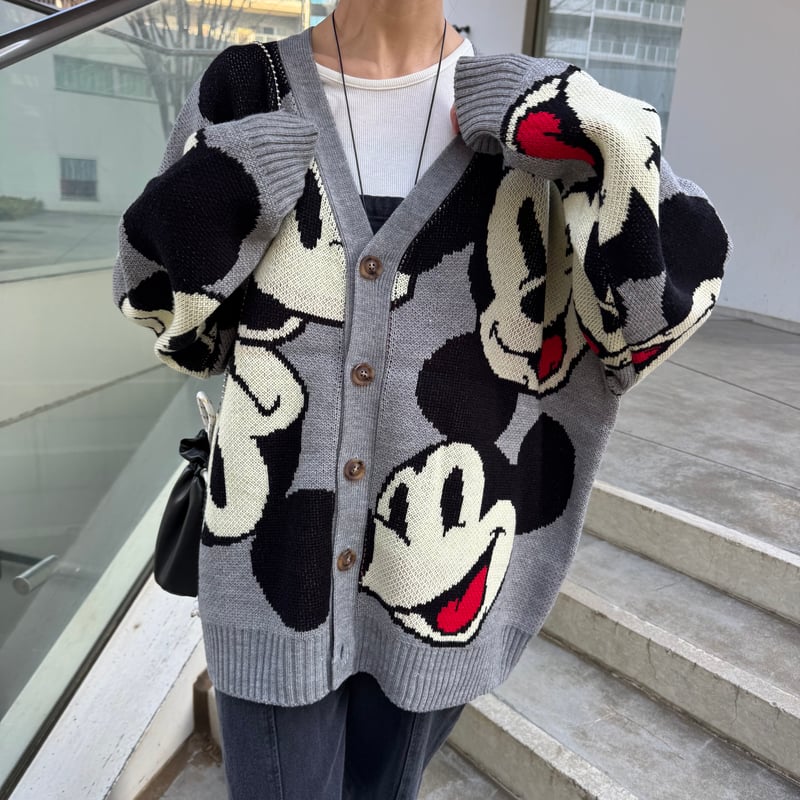 ミッキーマウスニットカーディガン | COPINE
