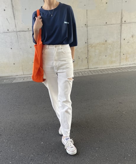 シンプルロゴビッグシルエットTシャツ(ネイビー)