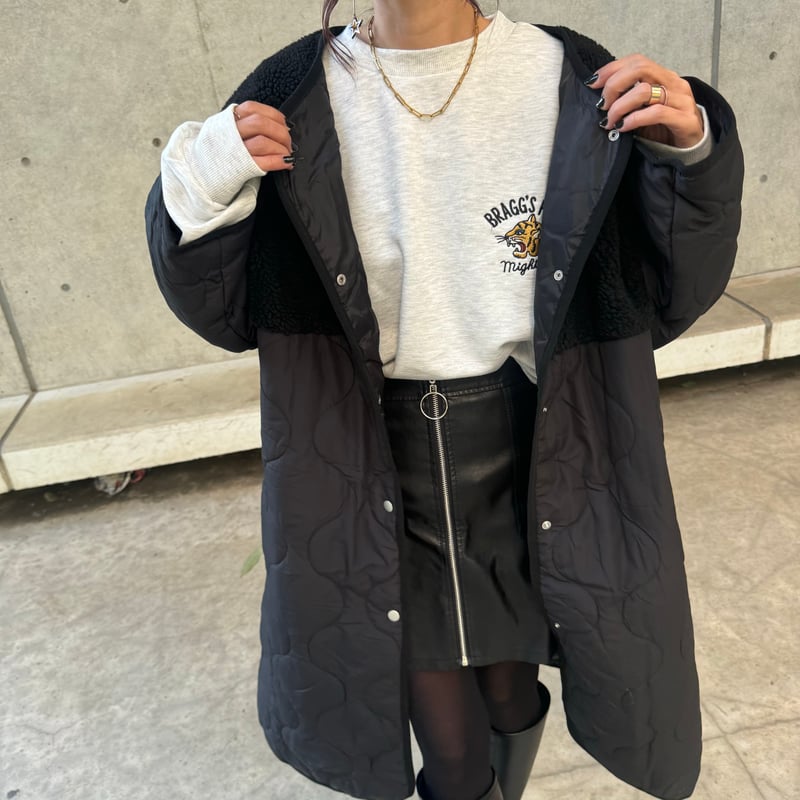 ボア×キルティング中綿ロングコート | COPINE ボア×キルティング中綿ロングコート | COPINE