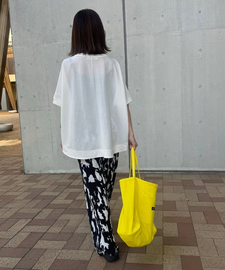 接触冷感バックロングTシャツ(ホワイト)