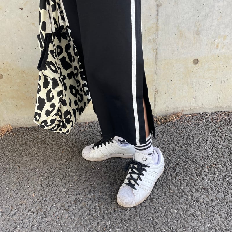 サイドラインスウェットスカート(ブラック) | COPINE