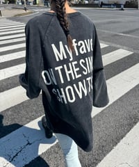 フロント＆バックロゴビッグロンT(チャコール)