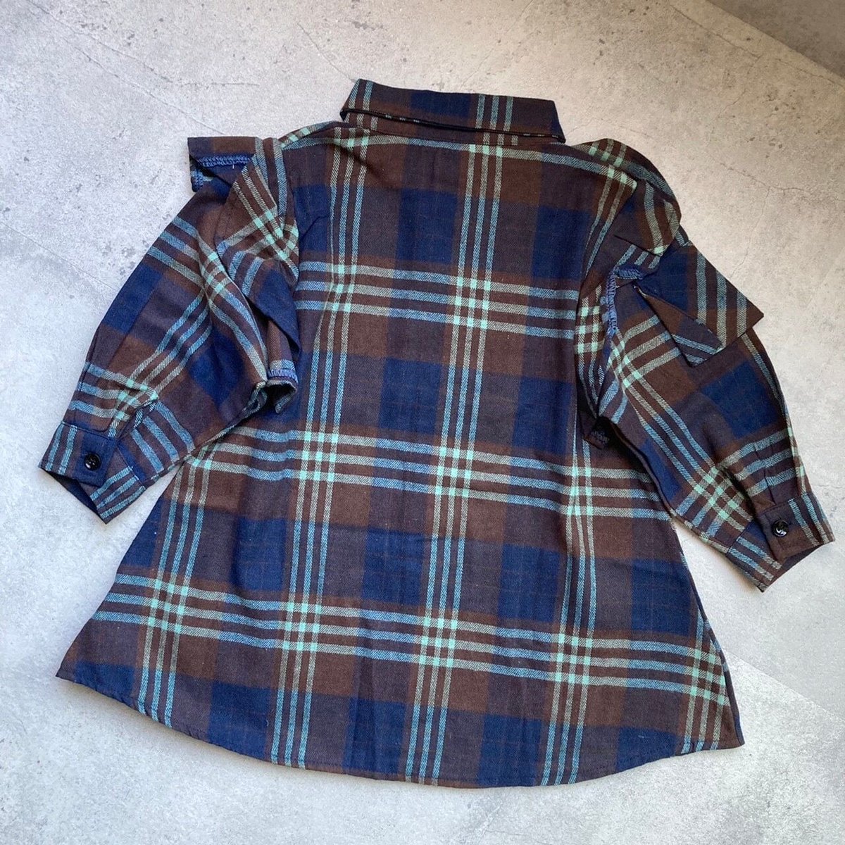 kids】チェック柄シャツワンピース(2color・2size) | COPINE kids】チェック柄シャツワンピース(2color・2size) | COPINE