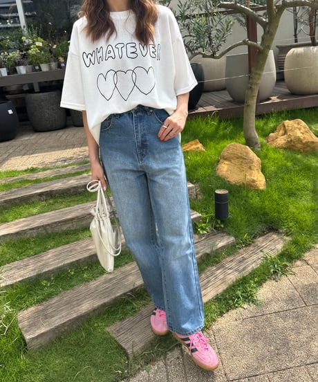 手描き風ハートロゴTシャツ(ホワイト)