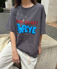 POPEYEプリントTシャツ(チャコールグレー)