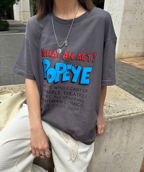 POPEYEプリントTシャツ(チャコールグレー)