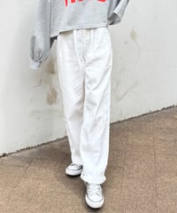 ハイウエストホワイトワイドデニム