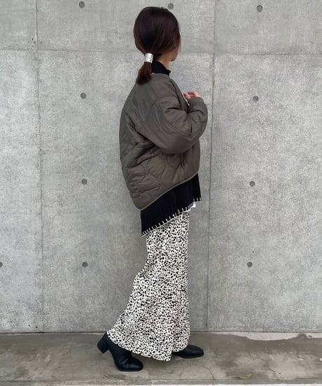 【OUTLET】ウェーブキルティングショートジャケット(カーキ2size)