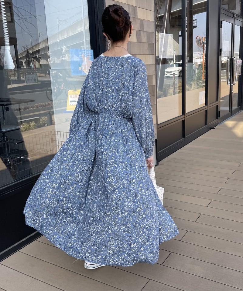 HOUSE OF LOTUS ブルーガウンワンピース 中古・古着通販】HOUSE OF LOTUS (ハウスオブロータス) S/Sワンピース