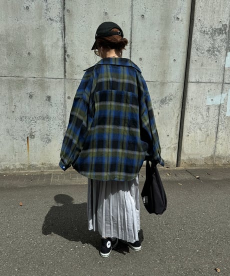 バックプリーツスウェットワンピース(グレー)