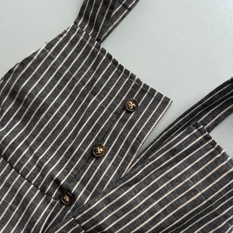 ストライプサロペット　ウエスト調整可能 ストライプサロペット ウエスト調整可能 She's Closet