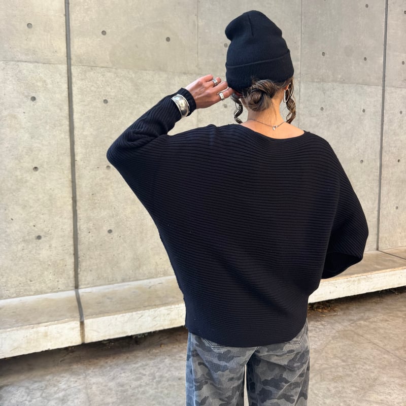 ドルマンスリーブニット(ブラック) | COPINE