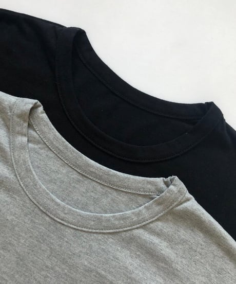 シンプルロングTシャツ(グレー）