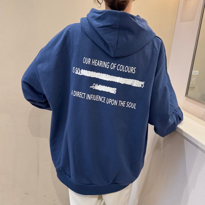 バックプリントパーカー(ネイビー) | COPINE