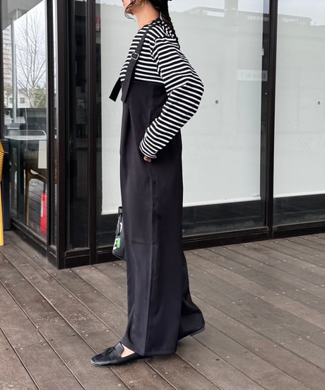 ハイウエストサロペット(ブラック)
