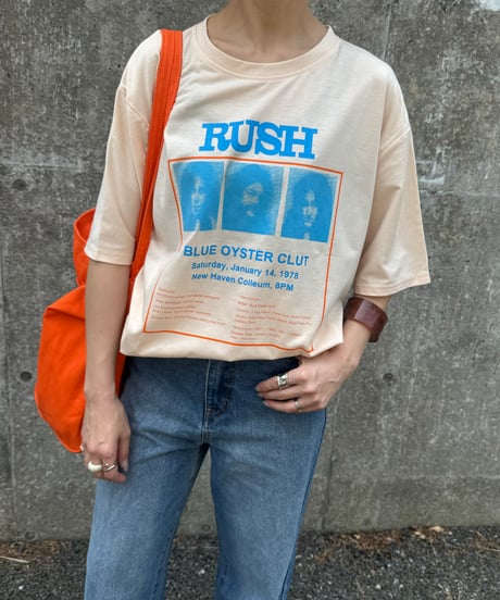 ボックスプリントTシャツ(クリーム)