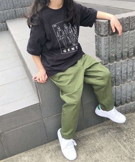【kids】ストレッチ入り！ウエストゴムツイルテーパードパンツ・カーキ(110~150)