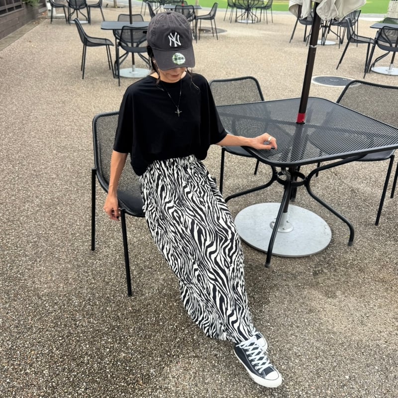 ゼブラ柄プリーツスカート | COPINE