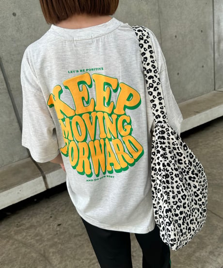 発砲プリントビッグTシャツ（オートミール）