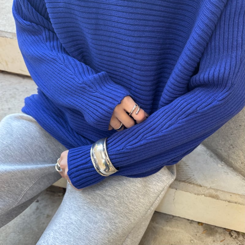 ドルマンスリーブニット(ブルー) | COPINE