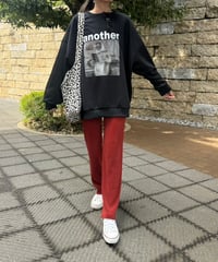 セルフカットプリーツパンツ(テラコッタ)