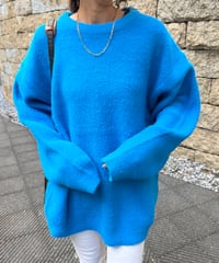 フェザーヤーンルーズニット(ターコイズ)